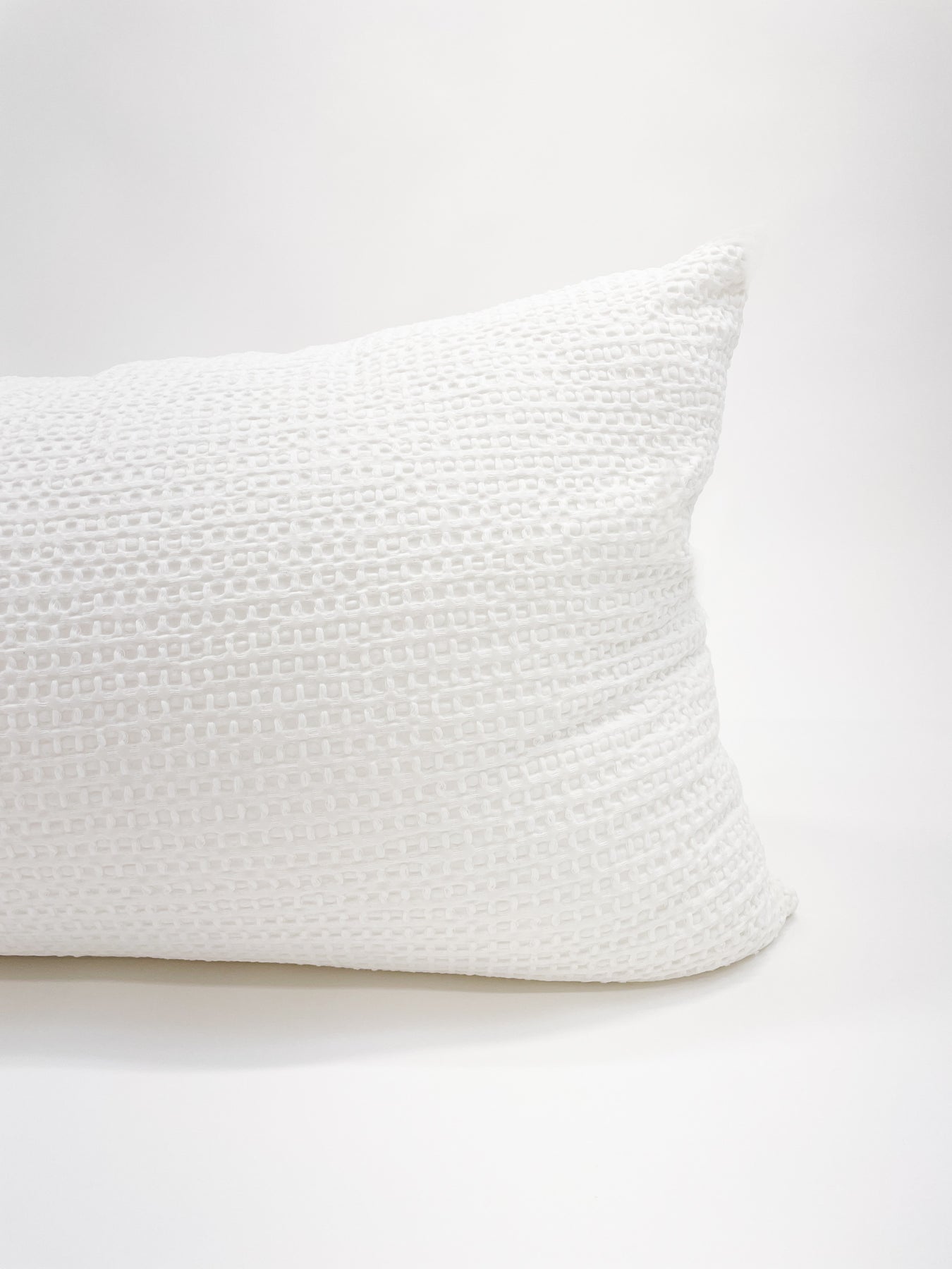 Euro Washed Waffle Weave Throw Pillow White - Threshold™