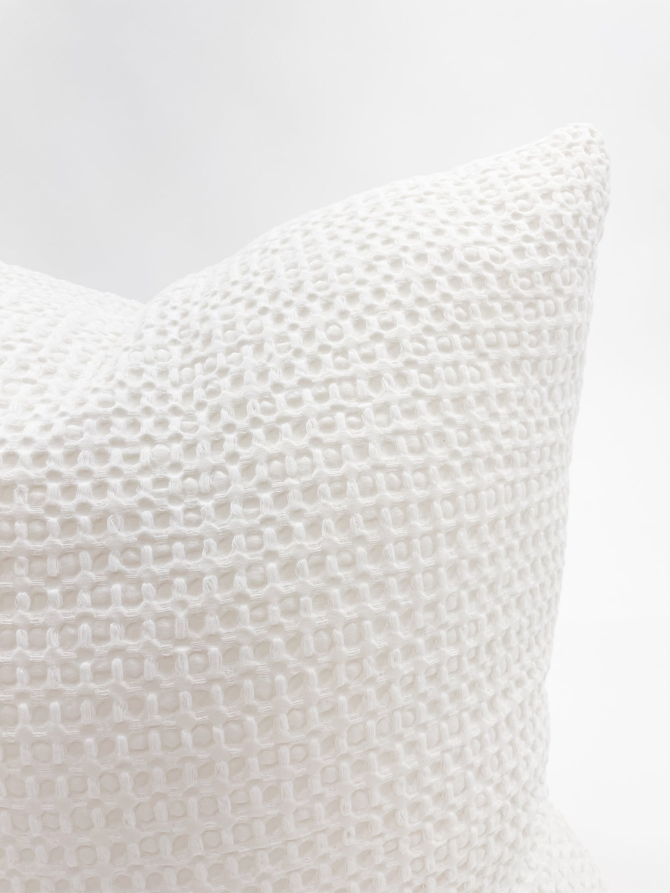 Euro Washed Waffle Weave Throw Pillow White - Threshold™