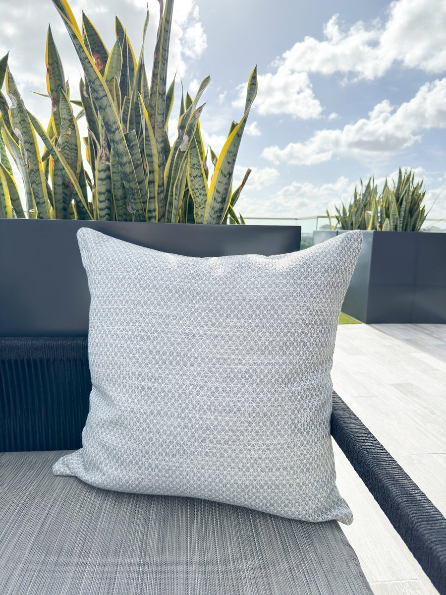 Coastal Breeze Grey Indoor and Outdoor Pillow – Anaya