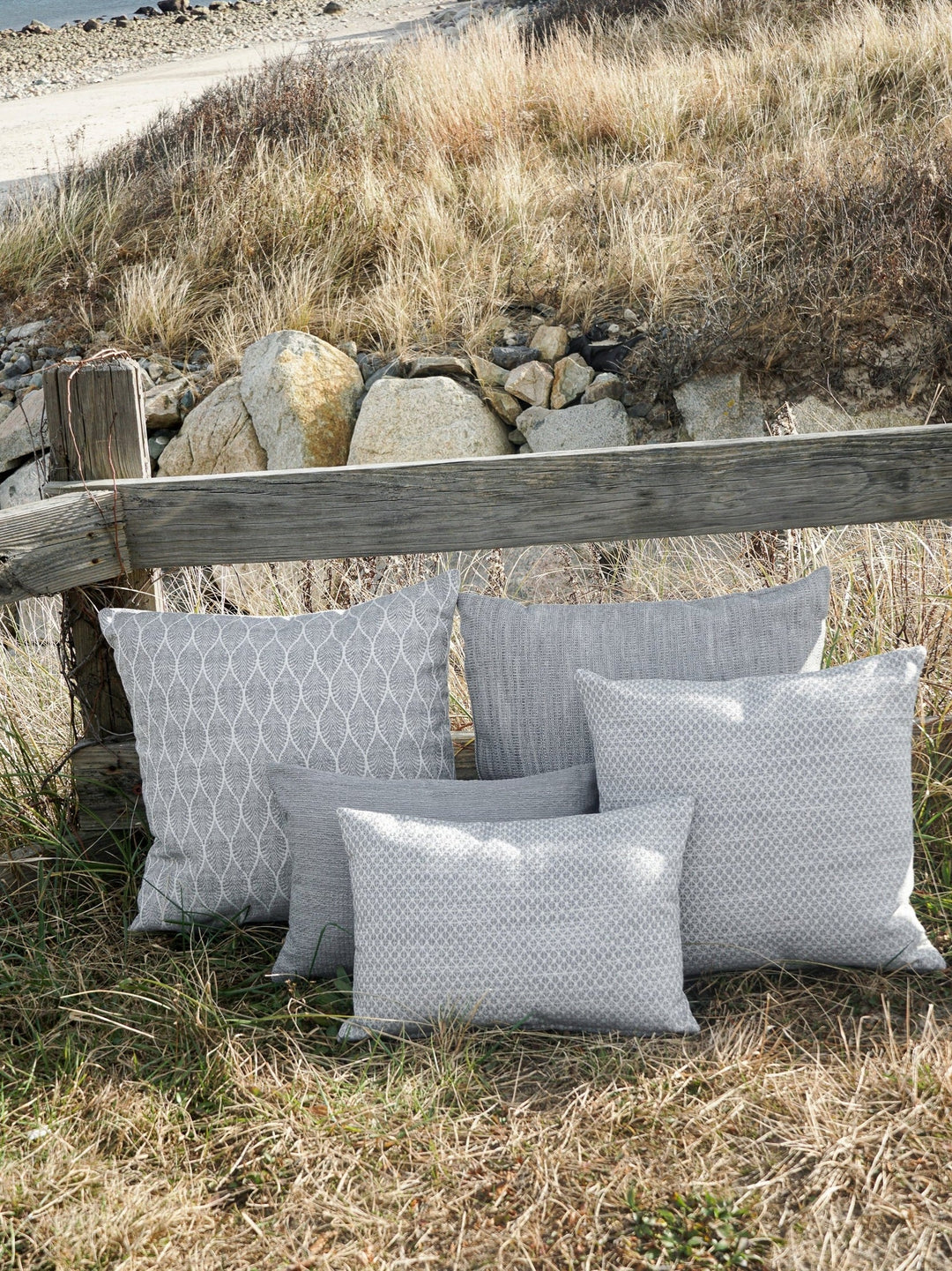 Coastal Breeze Grey Indoor and Outdoor Pillow – Anaya