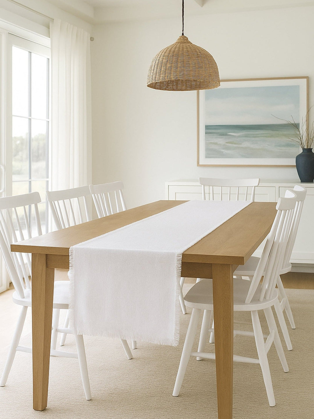 So Soft Linen Fringe Table Runner – Anaya