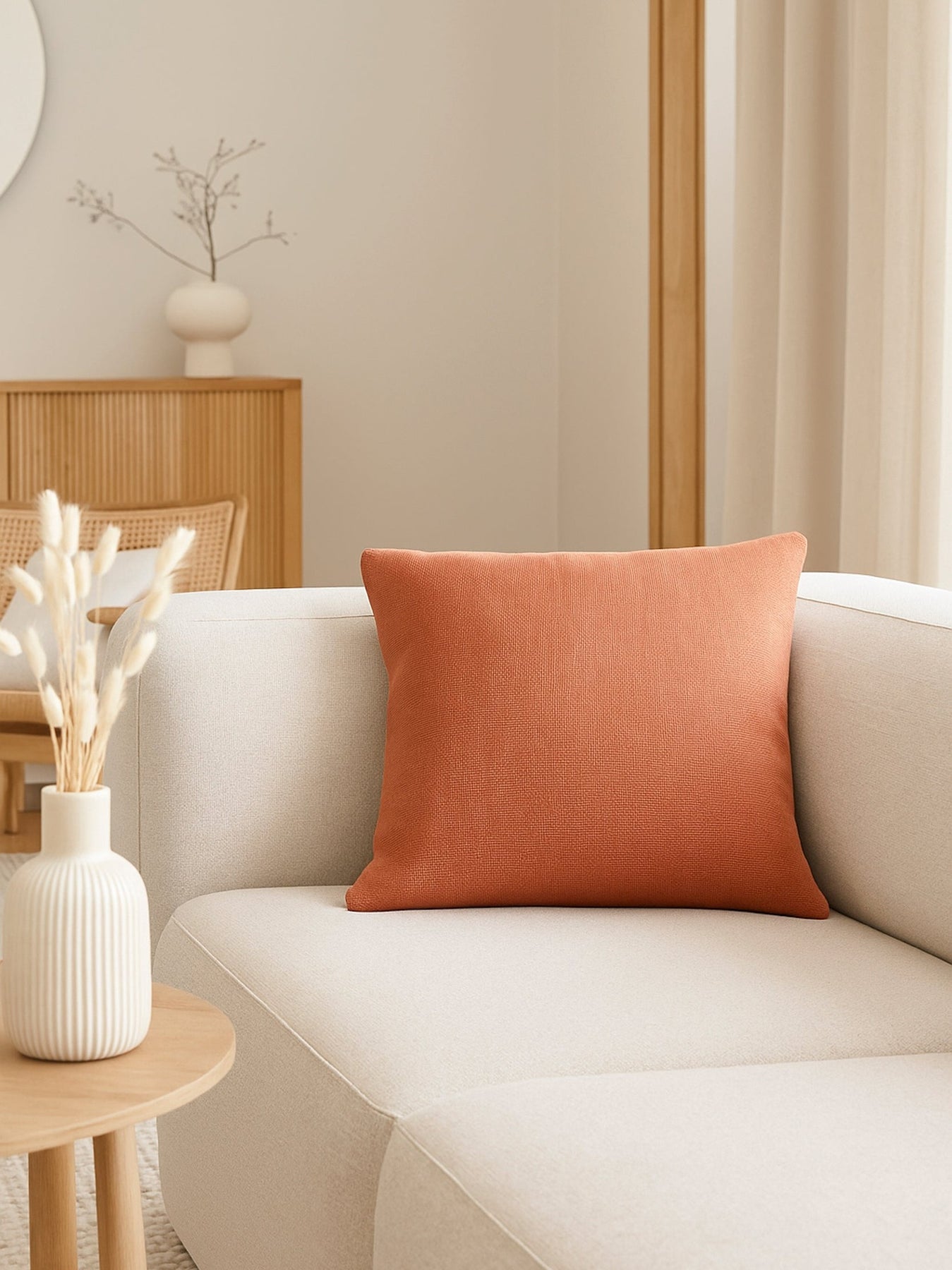 So Soft Linen True Orange Pillows – Anaya