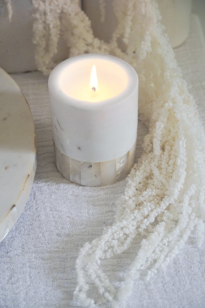 White Candle with a tiny candle - Candle - Sticker