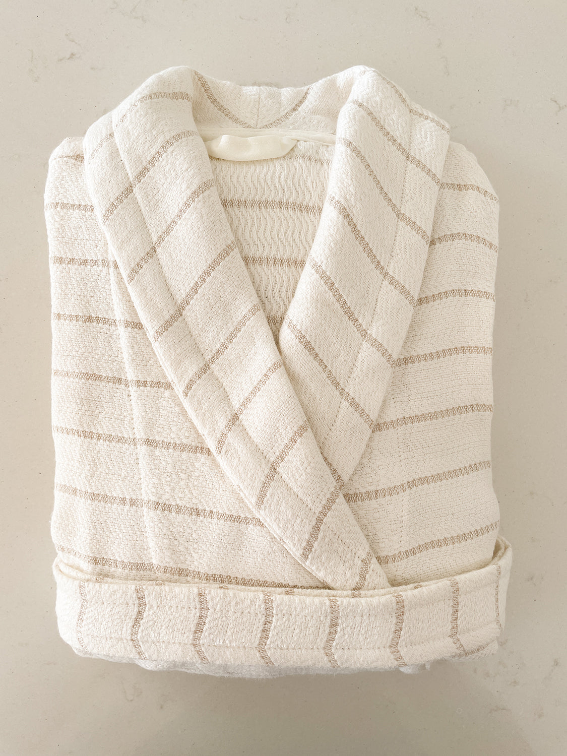 Luxe Bamboo Striped Robe – Anaya